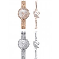★1-071 RELOJ CON PULSERA PARA DAMA DE CISNE 