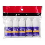 1-081 PAQUETE DE PEGA PARA UÑAS NAIL GLUE X5 UNIDADES
