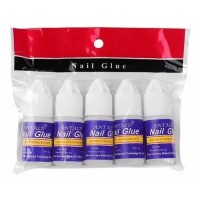 1-081 PAQUETE DE PEGA PARA UÑAS NAIL GLUE X5 UNIDADES