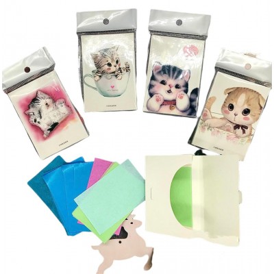 B-152 PAQUETE PAPEL HOJA ABSORBENTE FACIAL GRASA X 80 HOJAS