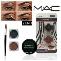 ★H-003 POMADA MAC 2 EN 1- MARRON Y NEGRO