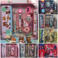 ★O-060 SET ESCOLAR PARA NIÑOS (CARTUCHERA, LAPIZ, BOLIGRAFO, BORRADOR, SACAPUNTA, REGLA Y CORRECTOR DE CINTA)