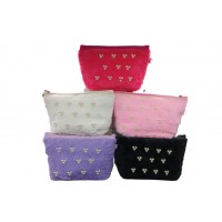 R23-79 PORTACOSMETICO DE PELUCHE CON PERLAS 5/UND