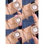 ★1-072 RELOJ CON PULSERA DAMA