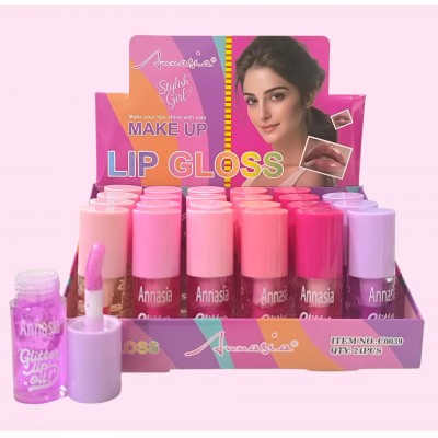 6MA-0039 LIP GLOSS APLICADOR GRUESO ANNASSIA X 24PCS 