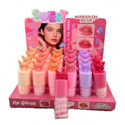 3MA-8090 LIP GLOSS MARIPOSA ROMANTIC BEAR X 24 PCS 