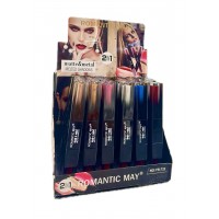 3MA-732 LABIAL 2EN1 MATTE Y METALIZADO ROMANTIC MAY X 24 PCS