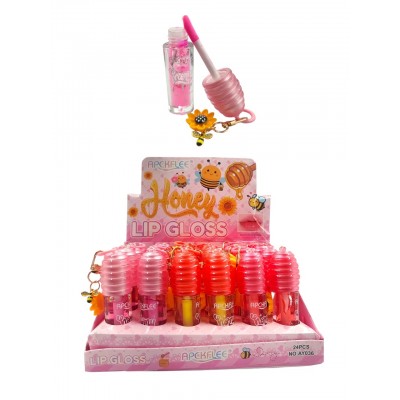 5MA-036 LIP GLOSS XXL CON APLICADOR GRUESO HONEY APCKFLEE X24PCS