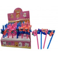 3PP-2999 LAPICERO DE STITCH Y ANGELA COLGANTE TINTA NEGRA X 36 PCS 