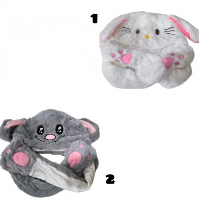 A4-018 GORRO DE OREJAS MOVILES KAWAII 