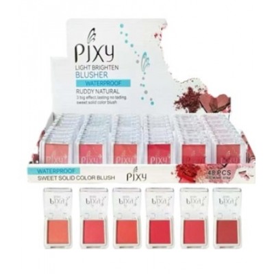 5MA-0784 RUBOR COMPACTO WATERPROOF PIXY 48PCS