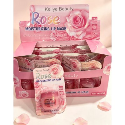 8MA-95168 BALSAMO LABIAL HIDRATANTE DE ROSAS KALIYA BEAUTY X24 PCS