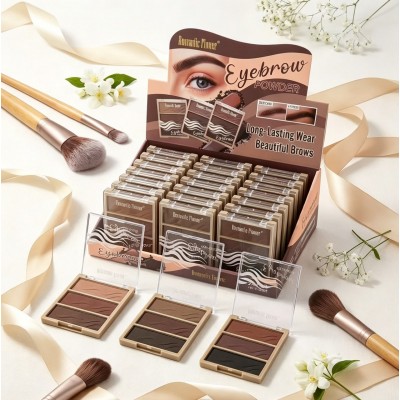 7MA-2061 SOMBRA PARA CEJAS 3 TONOS ROMANTIC FLOWER X24 PCS