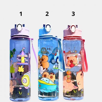 1TB-216 TERMOS COLORIDOS DE CAPYBARA TRANSPARENTE 750ML