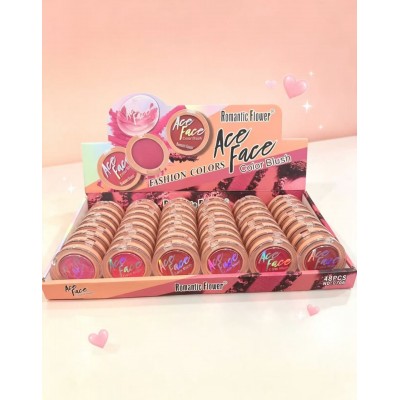 8MA-0706 RUBOR ROMANTIC FLOWER ACE FACE X48 PCS