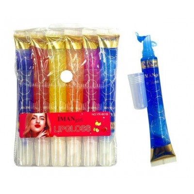 5MA-5089 SET DE BRILLO LABIAL ESCARCHADO IMAN GIRL X 6PCS 