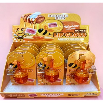 7MA-8101 LIP GLOSS DE ABEJITA CON FORMA DE MIEL X12