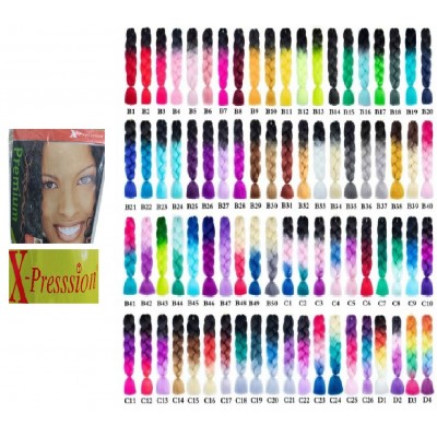 A14-016 100g 48inch KANEKALON EXTENCIONES PARA HACER TRENZAS CALIFORNIANAS