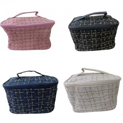 MA-026 PORTACOSMETICO DE TELA CON BRILLOS  