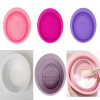A14-022 BOL DE LIMPIEZA PLEGABLE DE SILICONA PARA BROCHAS DE MAQUILLAJE 