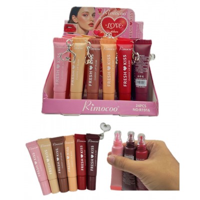 3MA-1916 LIP GLOSS CON COLOR RIMOCOO X 24 PCS 