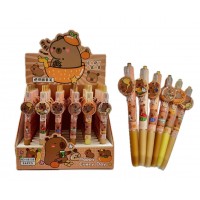 3PP-8108 LAPICEROS TINTA NEGRA CAPYBARA CHAPITA X 36 PCS
