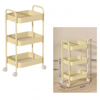 2TR-015 CARRITO AUXILIAR DE 3 NIVELES DE METAL 76CMX42CM