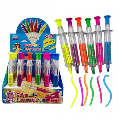 3PP-1018 LAPICERO Y RESALTADOR NEON DE INYECTADORA X 36 PCS 