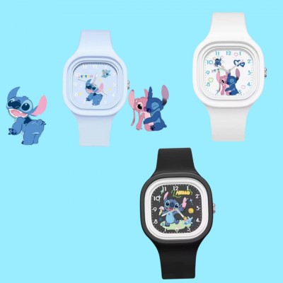 3EL-3012 RELOJ ANALOGICO INFANTIL DE STITCH GOMA 