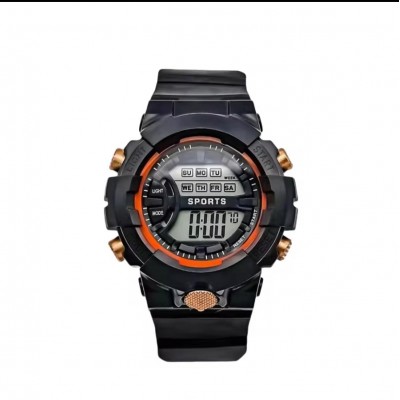 A5-075 RELOJ DIGITAL PARA DAMA SPORT SOLO NEGRO 