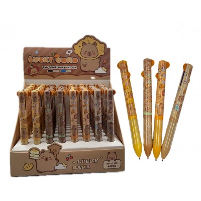 3PP-11512 LAPICERO DE CAPYBARA DOBLE TINTA A/N X 48 PCS