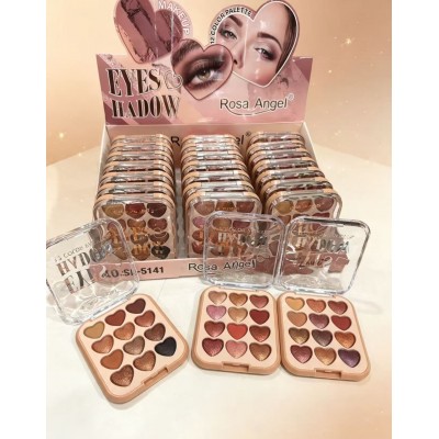 8MA-5141 PALETA DE SOMBRAS DE CORAZON ROSA ANGEL X24 PCS