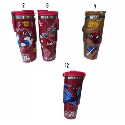 4TB-4057 TERMO DE ACERO INOXIDABLE DE SUPERHEROE 900ML