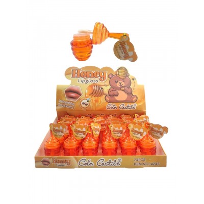 5MA-4243 LIP GLOSS BASICO APLICADOR FINO HONEY X24PCS