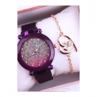 ★1-068 RELOJ CON PULSERA PARA DAMA MAGNETICO 