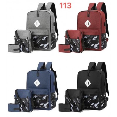 2BB-113 SET DE BOLSO DE CABALLERO DE 3 PIEZAS #J