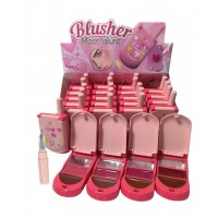 2MA-Moc1163 BLUSHER CON LABIAL Y ESPEJO EN FORMA DE TELEFONO CAJA X 24 PCS 