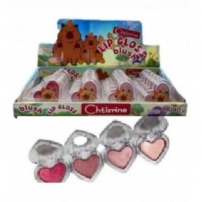 ✦3MA-9040 LABIAL Y RUBOR CON BRILLO CAPYBARA X 24 PCS #A