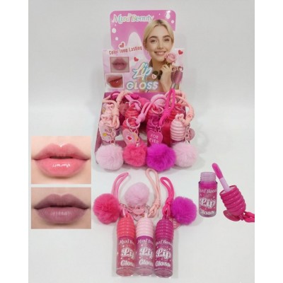 6MA-457 LIP GLOSS CON APLICADOR GRUESO MUXI BEAUTY X 12 PCS