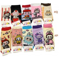 4TR-4025 MEDIAS SANRIO CORTAS DE ALGODON LABUBU PASTEL X 10 PARES 4TR-4025 MEDIAS SANRIO CORTAS DE ALGODON LABUBU PASTEL X 10 PARES