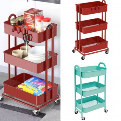 ✦4TR-4010 CARRITO AUXILIAR DE METAL DE 3 NIVELES 