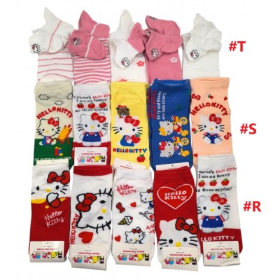 4TR-4019 MEDIAS CORTAS DE ALGODON HELLO KITTY X 10 PARES 