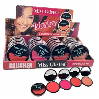 3MA-023 RUBOR COMPACTO MISS GLISTEN X 24 PCS 
