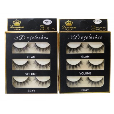 2MA-0019 TRIO DE PESTAÑAS CORRIDAS LUXURIOUS 