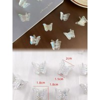 AC-009 PAQUETE MINI GANCHITO MARIPOSAS TORNASOLEADO PARA NIÑOS X12 PCS
