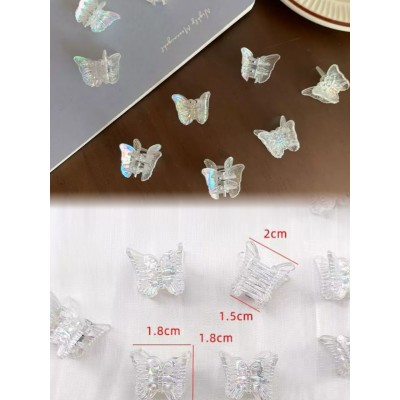 AC-009 PAQUETE MINI GANCHITO MARIPOSAS TORNASOLEADO PARA NIÑOS X12 PCS