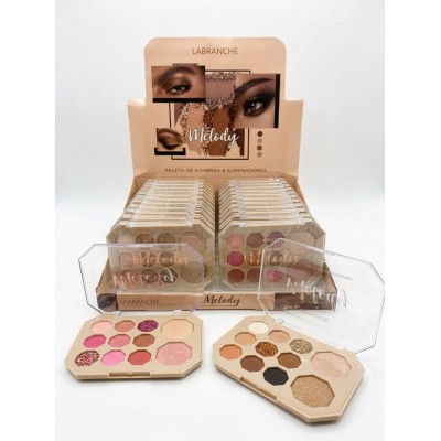 9MA-2190 PALETA DE SOMBRAS 11 TONOS LABRANCHE MELODY X24 PCS
