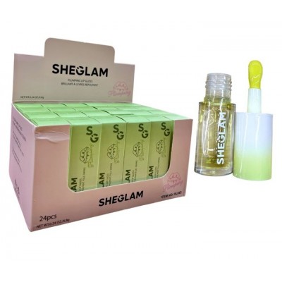 5MA-043 LIP GLOSS PLUMPING  SHEGLAM APLICADOR GRUESO X24PCS