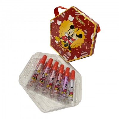 9MA-6047 BRILLO LABIAL ESCARCHADO MICKEY Y MINNIE MS.DAIYAN X 12PCS