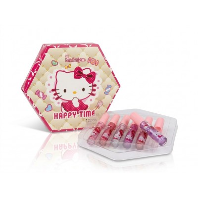 9MA-6048 BRILLO LABIAL ESCARCHADO HELLO KITTY MS.DAIYAN X 12PCS 